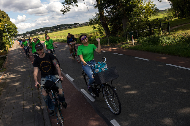 Biking to the camp